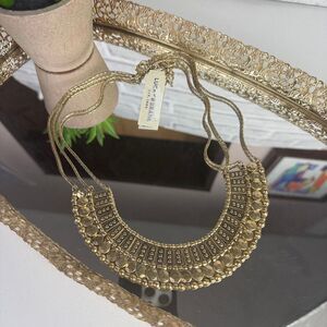 Lucky Brand Statement Necklace Gold Boho